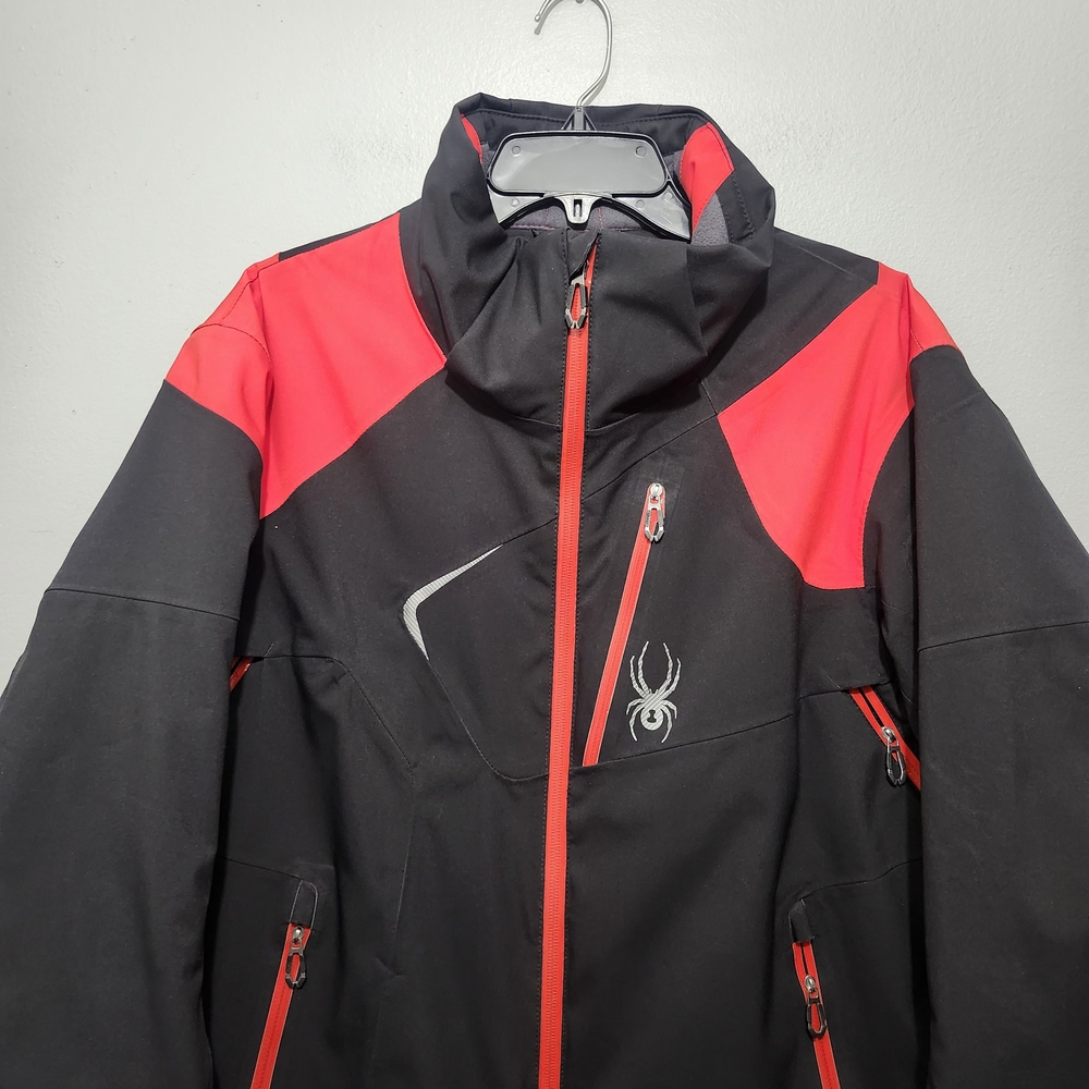 Spyder Men's Ski Snowboard Black and Red Jacket Size Large - Picture 2 of 10